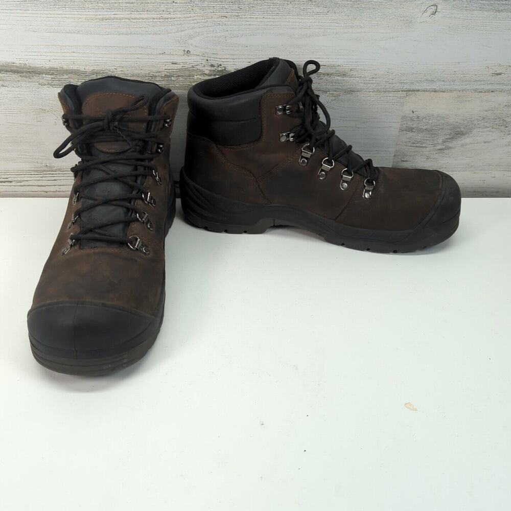Rocky Mens 6" WP Hiker Hiking Trail Boots Brown Leather Composite Toe Mens 11.5‎
